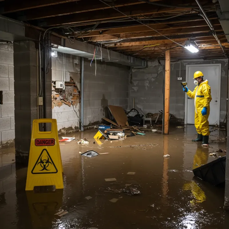 Flooded Basement Electrical Hazard in Tyler, TX Property